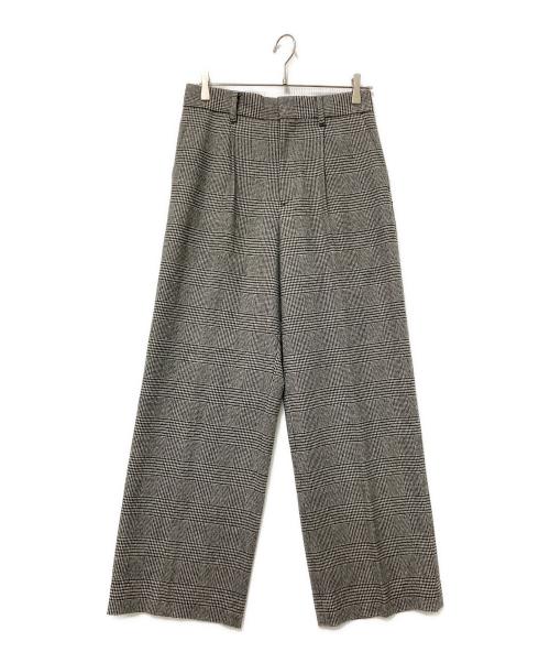 journal standard L'essage（ジャーナルスタンダード レサージュ）journal standard L'essage (ジャーナルスタンダード レサージュ) チェック/ヘリンボン2タックパンツ ブラック サイズ:38の古着・服飾アイテム