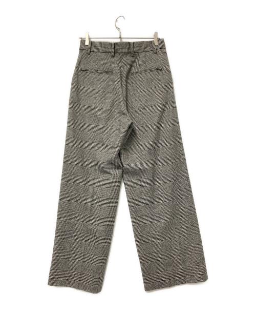journal standard L'essage（ジャーナルスタンダード レサージュ）journal standard L'essage (ジャーナルスタンダード レサージュ) チェック/ヘリンボン2タックパンツ ブラック サイズ:38の古着・服飾アイテム