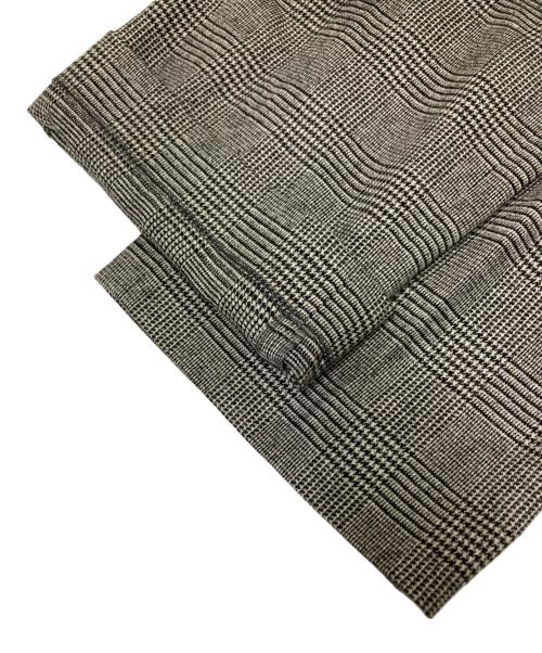 journal standard L'essage（ジャーナルスタンダード レサージュ）journal standard L'essage (ジャーナルスタンダード レサージュ) チェック/ヘリンボン2タックパンツ ブラック サイズ:38の古着・服飾アイテム