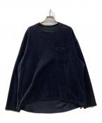 PUBLIC TOKYOパブリックトウキョウ）の古着「ベロアウォームコードプルオーバー」｜ブラック