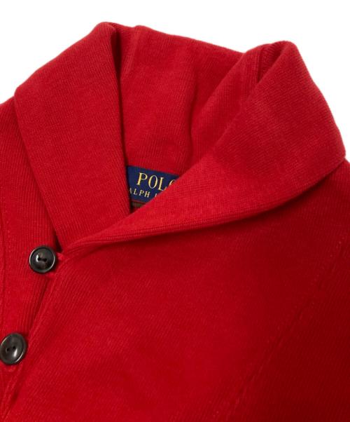 POLO RALPH LAUREN（ポロ・ラルフローレン）POLO RALPH LAUREN (ポロ・ラルフローレン) ショールカラースウェット レッド サイズ:Mの古着・服飾アイテム