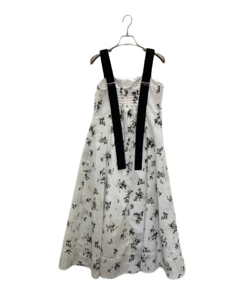 FRAY ID（フレイ アイディー）FRAY ID (フレイ アイディー) ワイドストラップステッチワンピース ホワイトの古着・服飾アイテム