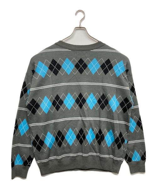FRED PERRY（フレッドペリー）FRED PERRY (フレッドペリー) アーガイル柄ニット グレー サイズ:XLの古着・服飾アイテム