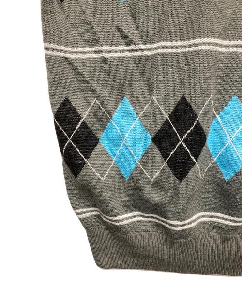 FRED PERRY（フレッドペリー）FRED PERRY (フレッドペリー) アーガイル柄ニット グレー サイズ:XLの古着・服飾アイテム