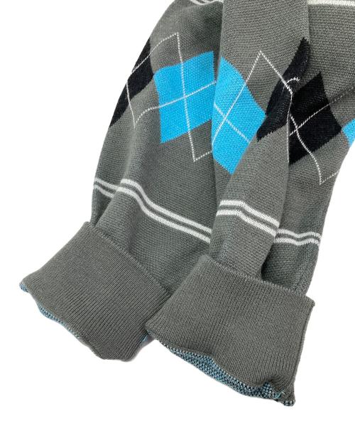 FRED PERRY（フレッドペリー）FRED PERRY (フレッドペリー) アーガイル柄ニット グレー サイズ:XLの古着・服飾アイテム