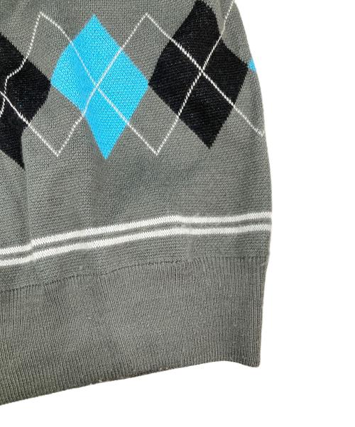 FRED PERRY（フレッドペリー）FRED PERRY (フレッドペリー) アーガイル柄ニット グレー サイズ:XLの古着・服飾アイテム