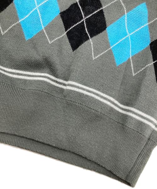 FRED PERRY（フレッドペリー）FRED PERRY (フレッドペリー) アーガイル柄ニット グレー サイズ:XLの古着・服飾アイテム