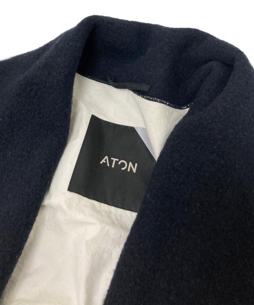 ATON（エイトン）ATON (エイトン) ウールフリースローブコート ネイビー サイズ:02の古着・服飾アイテム