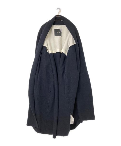 ATON（エイトン）ATON (エイトン) ウールフリースローブコート ネイビー サイズ:02の古着・服飾アイテム