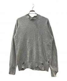 DIESEL（ディーゼル）の古着「アルパカ混ダメージニット」｜グレー