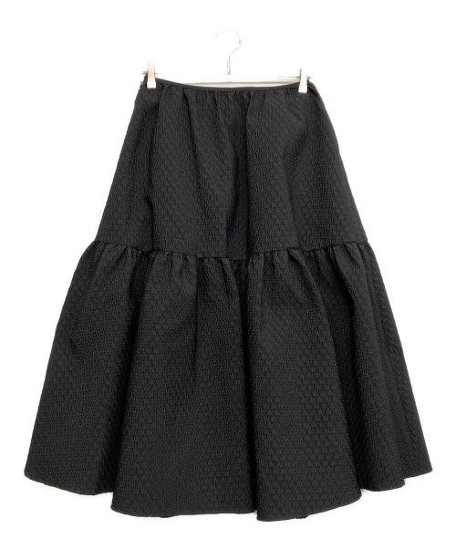 Bluelea（ブルレア）BLUELEA (ブルレア) ジャガードスカート ブラック サイズ:38の古着・服飾アイテム