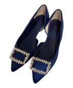 TSURU by MARIKO OIKAWAツルバイマリコオイカワ）の古着「ビジューバックルパンプス」｜ネイビー