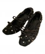 TSURU by MARIKO OIKAWAツルバイマリコオイカワ）の古着「Pigalle/ピガール バレエシューズ」｜ブラック