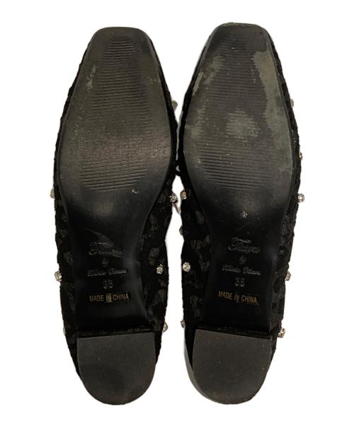 TSURU by MARIKO OIKAWA（ツルバイマリコオイカワ）TSURU by MARIKO OIKAWA (ツルバイマリコオイカワ) Pigalle/ピガール バレエシューズ ブラック サイズ:35の古着・服飾アイテム