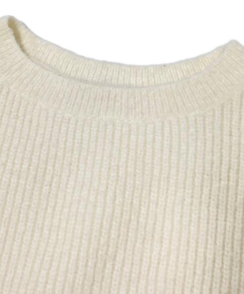 Estella.K（エステラケー）Estella.K (エステラケー) フェザートリムニットプルオーバー ホワイト サイズ:Fの古着・服飾アイテム