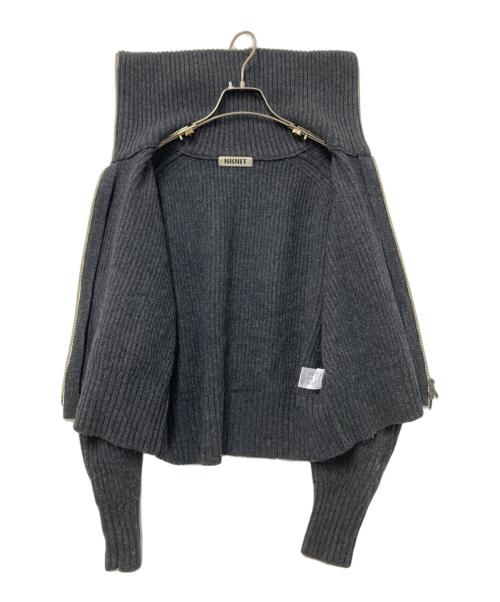 NKNIT（ンニット）NKNIT (ンニット) zipper double collar KNIT グレー サイズ:1の古着・服飾アイテム