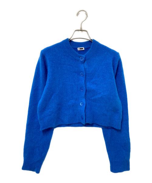 H BEAUTY&YOUTH（エイチ ビューティー&ユース）H BEAUTY&YOUTH (エイチ ビューティー&ユース) チャイニーズラクーンカシミヤ カーディガン ブルー サイズ:下記参照の古着・服飾アイテム