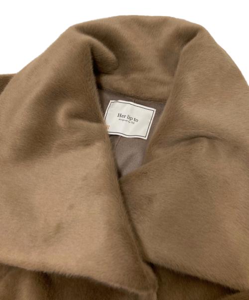 HER LIP TO（ハーリップトゥ）HER LIP TO (ハーリップトゥ) Grace Wrap Coat ブラウン サイズ:Sの古着・服飾アイテム