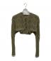 OPEN YY（オープンワイワイ）の古着「ARGYLE POINTELLE KNIT ボレロ」｜オリーブ