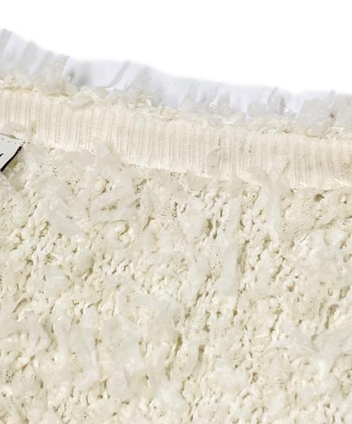 Sea Room lynn（シールームリン）Sea Room lynn (シールームリン) curve placket mix テープヤーンベスト ホワイト サイズ:Fの古着・服飾アイテム