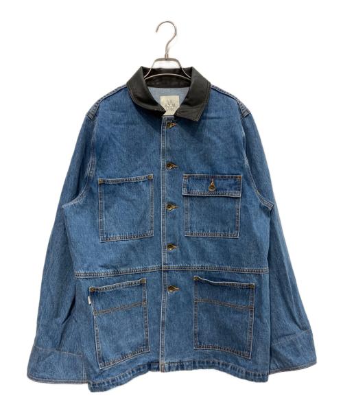 Sea Room lynn（シールームリン）Sea Room Lynn (シールームリン) ECO Leather collarカバーオール インディゴ サイズ:Freeの古着・服飾アイテム