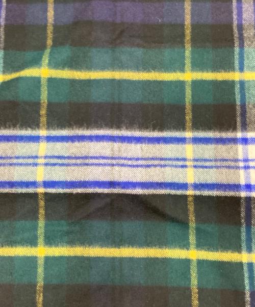 JOHNSTONS OF ELGIN（ジョンストンズオブエルガン）JOHNSTONS OF ELGIN (ジョンストンズオブエルガン) チェックカシミヤ大判ストール ネイビー サイズ:下記参照の古着・服飾アイテム