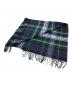 JOHNSTONS OF ELGIN (ジョンストンズオブエルガン) チェックカシミヤ大判ストール ネイビー サイズ:下記参照：14000円