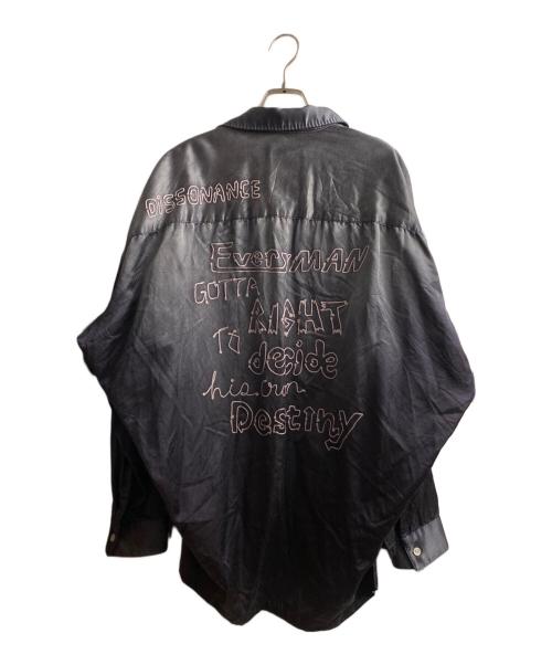 Maison MIHARA YASUHIRO（メゾン ミハラ ヤスヒロ）Maison MIHARA YASUHIRO (メゾン ミハラ ヤスヒロ) 24AW Bleached Satin Shirt パープル サイズ:46の古着・服飾アイテム