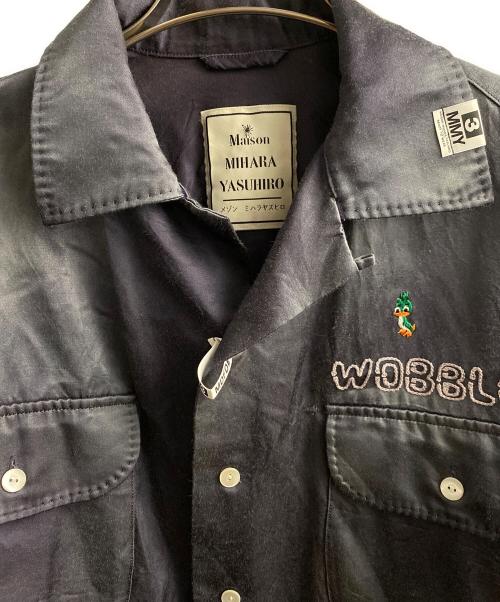 Maison MIHARA YASUHIRO（メゾン ミハラ ヤスヒロ）Maison MIHARA YASUHIRO (メゾン ミハラ ヤスヒロ) 24AW Bleached Satin Shirt パープル サイズ:46の古着・服飾アイテム