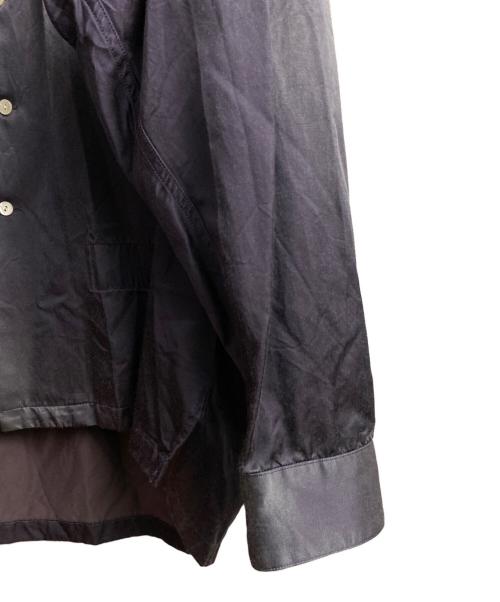 Maison MIHARA YASUHIRO（メゾン ミハラ ヤスヒロ）Maison MIHARA YASUHIRO (メゾン ミハラ ヤスヒロ) 24AW Bleached Satin Shirt パープル サイズ:46の古着・服飾アイテム