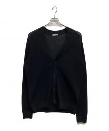 UNITED ARROWS TOKYO（ユナイテッドアローズトウキョウ）の古着「コットン ポリエステル メッシュ カーディガン ―ウォッシャブル―」｜ブラック