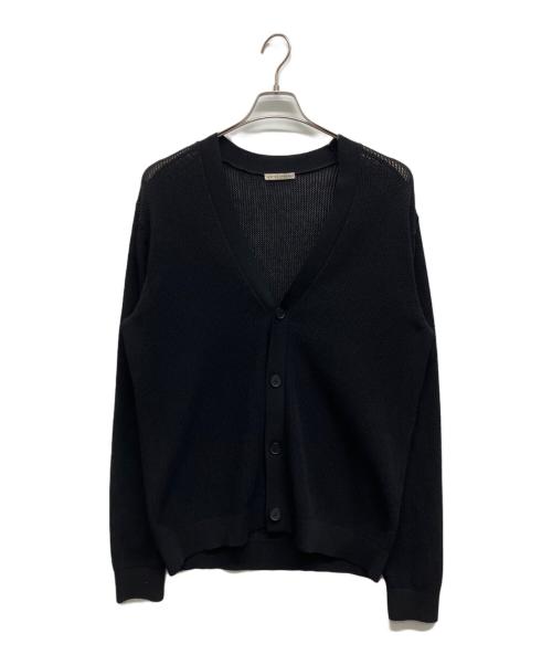 UNITED ARROWS TOKYO（ユナイテッドアローズトウキョウ）UNITED ARROWS TOKYO (ユナイテッドアローズトウキョウ) コットン ポリエステル メッシュ カーディガン ―ウォッシャブル― ブラック サイズ:Lの古着・服飾アイテム