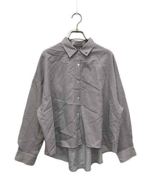 LOUNIE（ルーニー）LOUNIE (ルーニー) ストライプ柄オーバーシャツ ブラウン サイズ:38の古着・服飾アイテム