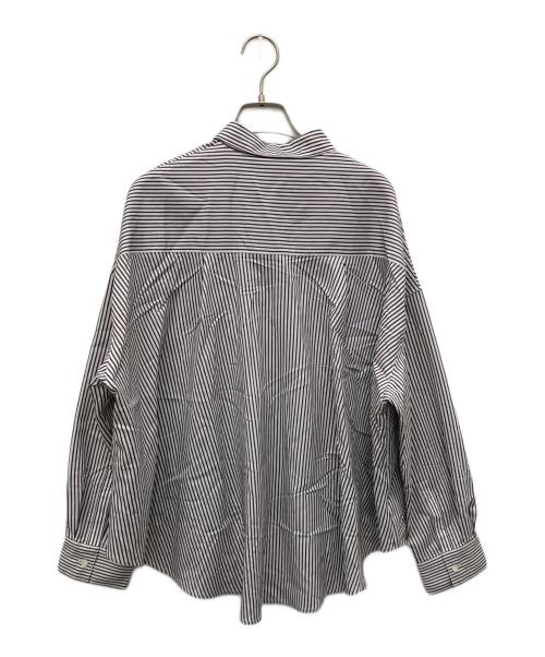 LOUNIE（ルーニー）LOUNIE (ルーニー) ストライプ柄オーバーシャツ ブラウン サイズ:38の古着・服飾アイテム