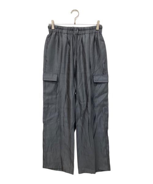 stola.（ストラ）stola. (ストラ) 光沢素材カーゴパンツ グレー サイズ:38の古着・服飾アイテム