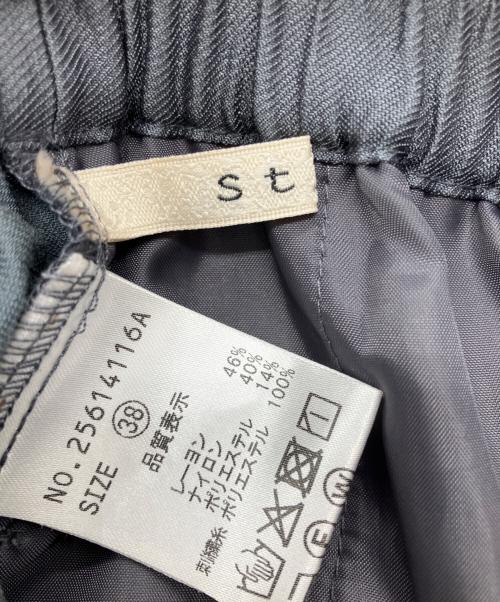 stola.（ストラ）stola. (ストラ) 光沢素材カーゴパンツ グレー サイズ:38の古着・服飾アイテム