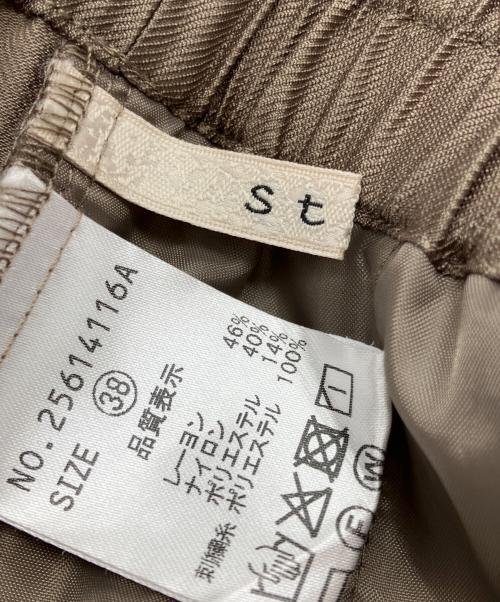 stola.（ストラ）stola. (ストラ) 光沢素材カーゴパンツ ブラウン サイズ:38の古着・服飾アイテム