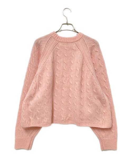 THE SHINZONE（ザ シンゾーン）THE SHINZONE (ザ シンゾーン) ケーブルニット ピンク サイズ:Fの古着・服飾アイテム