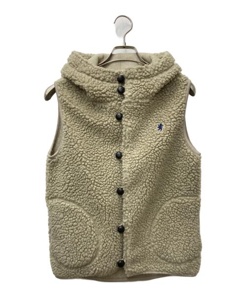 Gymphlex（ジムフレックス）Gymphlex (ジムフレックス) ボアフードベスト ベージュ サイズ:14の古着・服飾アイテム