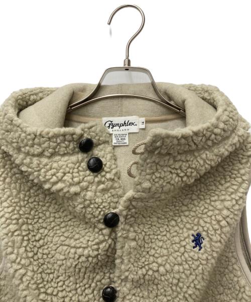 Gymphlex（ジムフレックス）Gymphlex (ジムフレックス) ボアフードベスト ベージュ サイズ:14の古着・服飾アイテム