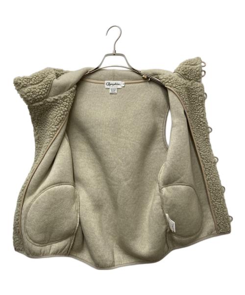 Gymphlex（ジムフレックス）Gymphlex (ジムフレックス) ボアフードベスト ベージュ サイズ:14の古着・服飾アイテム