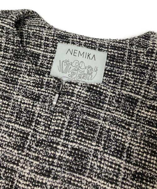 NEMIKA（ネミカ）NEMIKA (ネミカ) ロングツイードジレ ブラック サイズ:5の古着・服飾アイテム