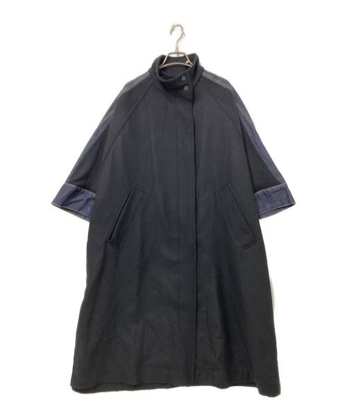 ZARA（ザラ）ZARA (ザラ) デニムドッキングポンチョコート ブラック サイズ:US:Mの古着・服飾アイテム