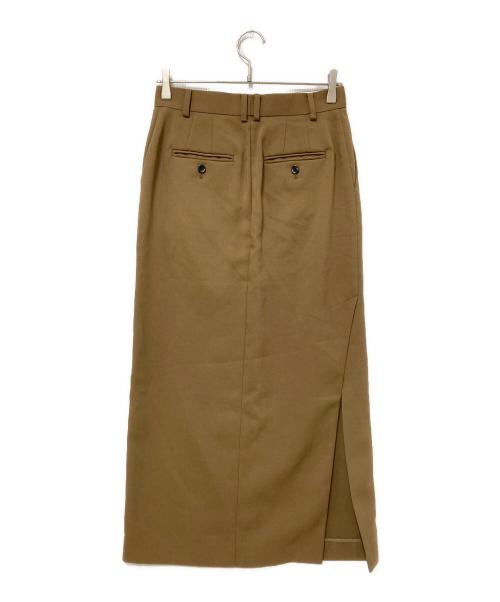 ESTNATION（エストネーション）ESTNATION (エストネーション) Iライン バックサイドスリット スカート ブラウン サイズ:38の古着・服飾アイテム