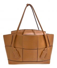 BOTTEGA VENETA（ボッテガベネタ）の古着「BOTTEGA VENETA/マキシイントレチャートトートバッグ」｜ブラウン