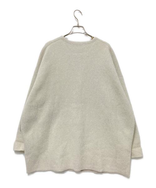 BEARDSLEY（ビアズリー）BEARDSLEY (ビアズリー) 洗えるニットコート ベージュ サイズ:Fの古着・服飾アイテム