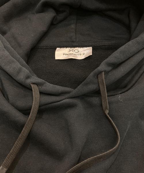 XG PRODUCTS（エックスジー・プロダクツ）XG PRODUCTS (エックスジー・プロダクツ) Pigment Dyed Pullover Hoodie ブラック サイズ:Lの古着・服飾アイテム