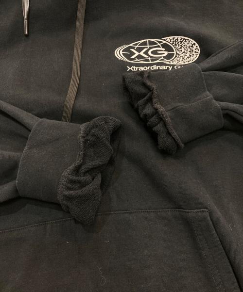 XG PRODUCTS（エックスジー・プロダクツ）XG PRODUCTS (エックスジー・プロダクツ) Pigment Dyed Pullover Hoodie ブラック サイズ:Lの古着・服飾アイテム