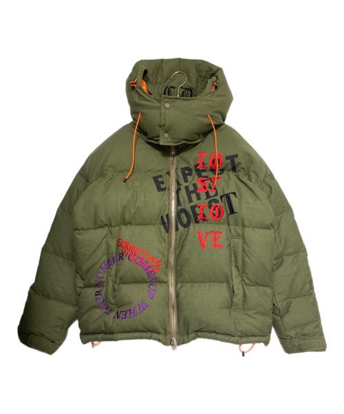 READYMADE（レディメイド）READYMADE (レディメイド) Cali Thornhill DeWitt (カリ ソーンヒル デウィット) DOWN JACKET オリーブ サイズ:1の古着・服飾アイテム