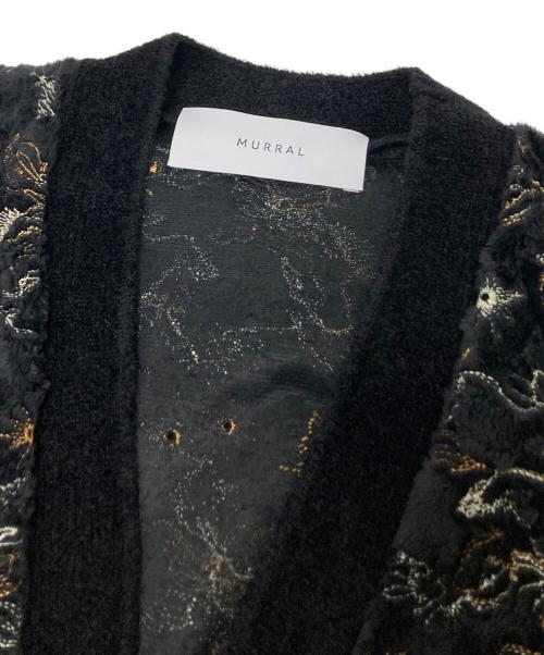 MURRAL（ミューラル）MURRAL (ミューラル) カモフラージュ刺繍ニットカーディガン 25年モデル ブラック サイズ:Fの古着・服飾アイテム